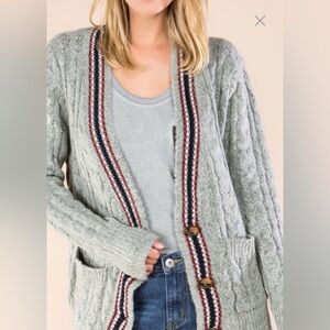 POL slouchy academia grandpa cardigan